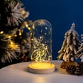 thumbnail image 1 of Bell Glass Decoration With Cork Base Plate Glass Dome Glass Dome Decoration Glass Dome With Led Light Chain Battery For Display Dome Lamp, Decorative Filling, Eternal Rose, Decorations, 1 of 7