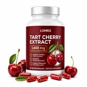 Tart Cherry Extract 3600 mg per Serving, 10:1 Concentrated Formula for Joint & Muscle Support, 60 Vegan Capsules