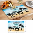 thumbnail image 6 of Palm Trees Silhouette Placemats Set of 12 Summer Coastal Vacation Place Mats Indoor Wipeable Table Mats Washable Cloth Dining Table Placemats for Kitchen Holiday Party Home Decor 13x19 Inch, 6 of 9