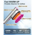 thumbnail image 4 of ELORTI Handheld Fabric Steamer for Clothes, Fast 10s Heat-Up, Powerful Steam for Wrinkles, Portable Travel Garment Steamer, 4 of 9