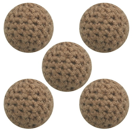 

5 Pieces Crochet Beads 36 Color 16mm Craft Beads for DIY Pacifier Clip Pendants