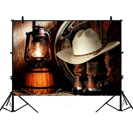 Image of GCKG 7x5ft American West Rodeo Cowboy Polyester Photography Backdrop Studio Photo Props Background