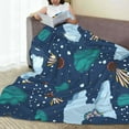 thumbnail image 6 of Pofeuu Alpaca Astronaut in Space Print Ultra-Soft Micro Fleece Blanket,for Bed Or Sofa,All Season Throw Blankets Flannel Blanket-40"x30", 6 of 7