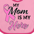 thumbnail image 4 of Inktastic My Mom is My Hero Breast Cancer Awareness Boys or Girls Baby Bib, 4 of 4