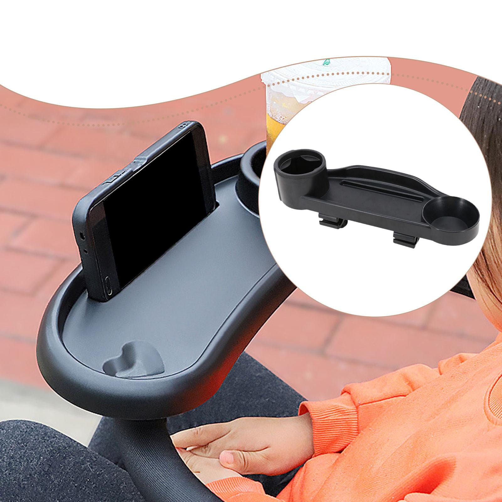 Stroller Tray Baby Snack Tray Bottle Holder ABS Plastic Spacious Design for Toddler and Kids Strollers