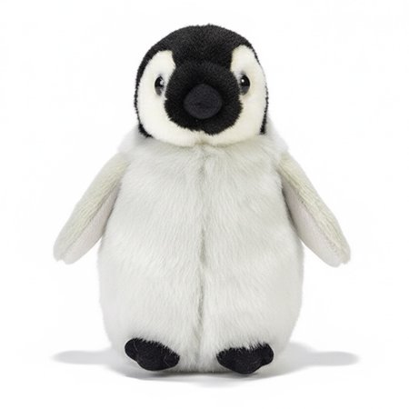 PuffPurrs Lifelike Baby Penguin Toy Realistic Soft Grey-And-White Plumage Teddy Stuffed Animal Cute Penguin Chick Pillow Toy Gift 13 Cm/5.1 In