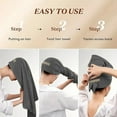 thumbnail image 6 of Microfiber Hair Towel, Hair Drying Wrap, Super Absorbent Large Size for All Hair Types Including Long Curly Thick Hair, Lightweight Quick Drying Elastic Band Stay-Put Design, Soft Durable Polyester, 6 of 9