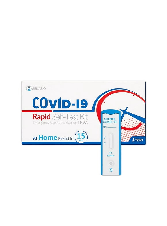 Genabio COVID-19 Rapid Self-Test Kit,15 Minute Results, Non-Invasive Short Nasal Swab,HSA/FSA Reimbursement Eligible (224 Packs, 224 Tests Total)