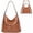 Brown, variant on PU Leather Rucksack Bag for Women Ladies Backpacks Convertible Shoulder Bags Womens Backpack Medium Casual Daypack