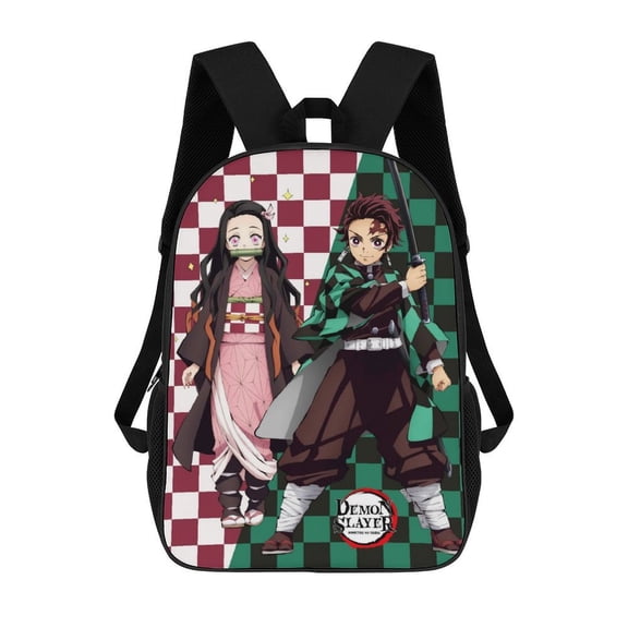 Lightweight Demon Ta-njiro Slay-er Backpack for Women, Men, Unisex 17 Inch Schoolbag Backpack Rucksack Large Capacity Shoulder Bag Travel Bags Students Bookbag