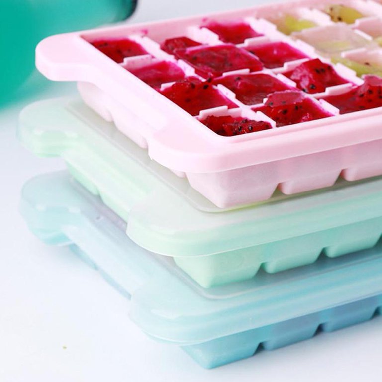 Ice Cube Tray with Lid, 6/24/36Grids Ice Tray Ice Cube Molds for