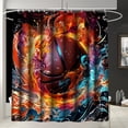 thumbnail image 2 of 4Pcs Soccer Shower Curtain for Boys Bathroom Set - Boys Sports Shower Curtain Set with Bath Mat Toilet Lid Cover Football Shower Curtain with 12 Hooks Boys Bathroom Decor, 70" x 70", 2 of 6
