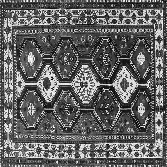 Ahgly Company Indoor Square Persian Gray Traditional Area Rugs, 6' Square
