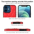 thumbnail image 5 of Dteck Case for iPhone 12 6.1-inch,Shockproof Leather Grid Case 360°Rotatable Ring Holder Kickstand Hybrid Rubber Cover,Red, 5 of 8