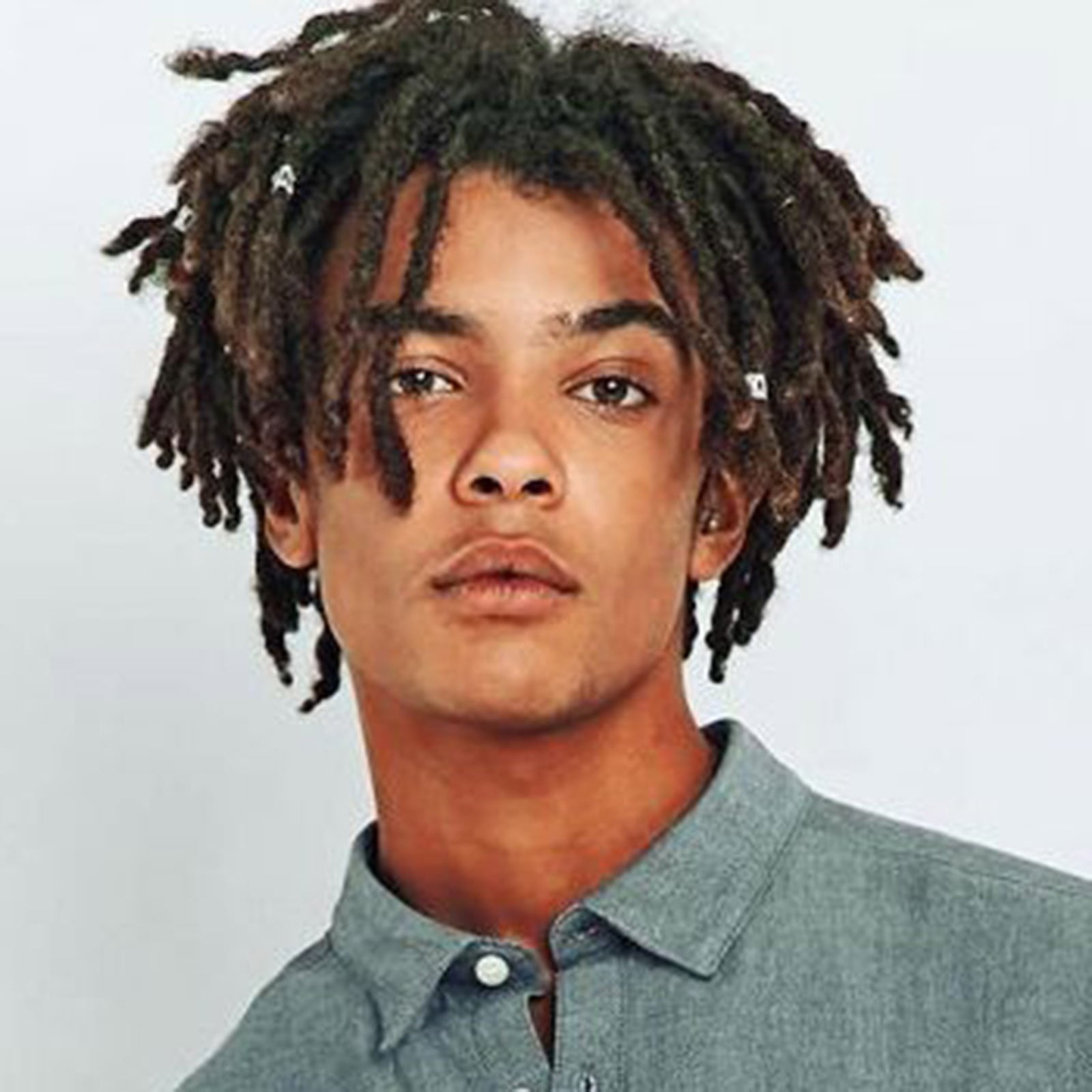 Clearance 2024!Human Hair Wig Black Crochet Braided Hair Hip Hop Men'S African American Hair Fiber Curly Hair Piece Men'S Wig Male Dirty Braid Set Head Style Short Hair Headband Wigs