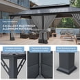 thumbnail image 3 of ASJMR 12x20 FT Hardtop Gazebo Double Roof with Metal Frame,Outdoor Pavilion with Curtains and Nettings,Garden Tent For Courtyards Backyards Decks Grass,Gray, 3 of 8