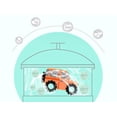 thumbnail image 3 of Juguetes para la dentición del coche del tractor para bebés de 3 a 12 meses, mordedor de silicona de grado alimenticio sin BPA con clip para chupete para niños y niñas, azul WD.WDQZL electrónico, 3 of 5