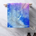 thumbnail image 5 of YFYANG Absorbent Towel, Soft Skin-Friendly Blue Dream Feather Washcloth Bath Towel, Suitable for All Skin, 27.5 x 16-inch, 5 of 7
