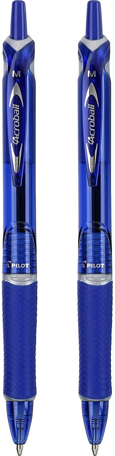 Black Pilot Acroball Colors Retractable Hybrid Gel Ball Point Pens Medium Point 5-Pack -31807