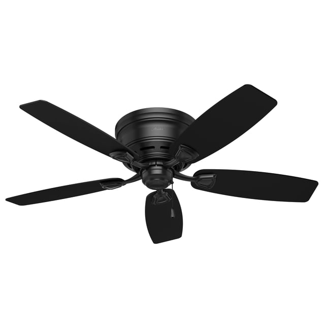 Ventilador de techo Hunter Sea Wind, 48 pulgadas, negro, cadena de tracción de 5 aspas
