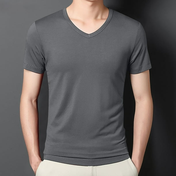 pstuiky Camisas de manga corta para hombre, Camisa informal de verano corta y holgada con cuello para exteriores para hombre camisetas de hombre xxl