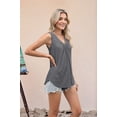 thumbnail image 6 of Tank Tops for Women Summer V Neck T Shirts Sleeveless Basic Tee Loose Fit 2025 Fashion Gray L, 6 of 9