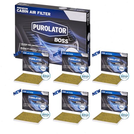 6 pc Purolator BOSS PBC36286 Cabin Air Filters for 811 HVAC Heating Ventilation Air Conditioning Vent Filters