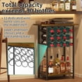 3-Tier Wine Rack Freestanding Floor Cabinet Corner Bar Cabinet Bar Cart ...