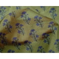 thumbnail image 4 of oneOone Silk Tabby Fabric Leaves & Floral Block Print Fabric BTY 42 Inch Wide, 4 of 4