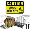 thumbnail image 3 of 2 Pack Watch Your Step Caution Sign 7x10 inches 30 Mil Aluminum Security Warning Signs for Stairs or Platforms UV Protected and Waterproof, 3 of 8