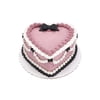 Pink Bow Heart Cake