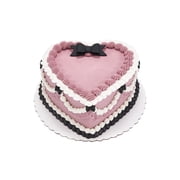 Pink Bow Heart Cake