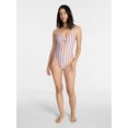 thumbnail image 2 of Time and Tru Women's and Women's Plus Knot Front and Keyhole One Piece Swimsuit, Sizes XS-3X, 2 of 5