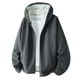 thumbnail image 1 of pstuiky camisas de manga larga para hombre, Chaqueta tipo cárdigan de polar con cremallera y capucha de manga larga para hombre camisetas de hombre xl, 1 of 2