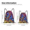 thumbnail image 2 of Saiise Vintage Audio Cassettes Pattern Sports Drawstring Backpack Wet Proof Pocket, 2 of 6