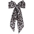thumbnail image 1 of LinYooLi Grand Nœud Léopard pour Cheveux, Pince à Cheveux en Satin Soyeux, Ruban Barrette Long Queue de Cheval pour Femmes Filles Accessoires Cheveux, Marron, 1 of 7
