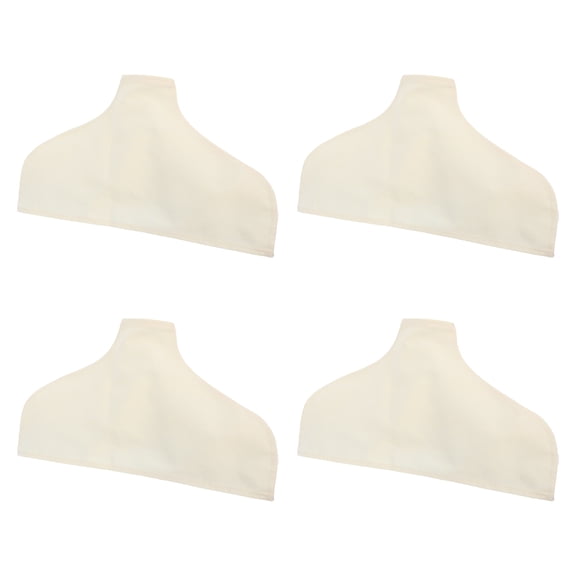 LOLIPPYY 4-Pack Beige Cotton Linen Hanger Sleeve Set with Non- Grip for Wood, Plastic, and Metal Hangers