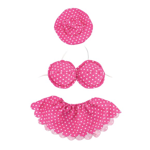 Ropa para Ganso Conjunto Disfraz Bikini Decorativo para Estatuilla Sombrero Sujetador Falda Hecho de Poliéster Adecuado para Fiesta en Casa Jardín Patio y Eventos Festivos Rosa
