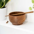 thumbnail image 3 of Ramen Teak Wood Bowl with Chopsticks 4-Pack, 3 of 5