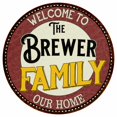 thumbnail image 1 of The Brewer Family 14" Round Metal Sign Kitchen Game Room Decor 100140038275, 1 of 1