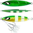 thumbnail image 3 of OCEAN CAT Slow Fall Pitch Fishing Lures Sinking Lead Metal Flat Jigs Jigging Baits with Hook for Saltwater Fishing, 3 of 5