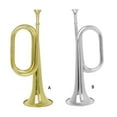 thumbnail image 1 of pitrice Brass Cavalry Trumpet Bugle Music Instrument Intellectual Scouting Beginners Children Developmental Vocal Toys Horn for Scouting Beginners Adults Gold, 1 of 9