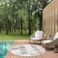thumbnail image 4 of Leick Home 596585 Laurus Quatrefoil Indoor Outdoor Area Rug Round 5'3", 4 of 18