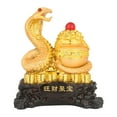 thumbnail image 1 of Figura de serpiente de resina de Año Nuevo chino, escultura de color dorado hecha a mano Feng Shui Talla L, 1 of 9