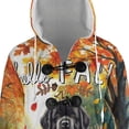 thumbnail image 4 of Hello Fall Newfoundland Football Welcome Autumn with Leaves Pumpkins All Over Print 3D Hooded Duffle Toggle Coat Newfie Dog Lover Gifts - 00012, 4 of 6