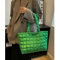thumbnail image 2 of Kukuzhu Puffer Tote Bag Women Large Quilted Puffy Tote Bag Water-Resistant Down Cotton Padded Shoulder Bag Purse, 2 of 8