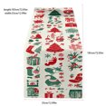 thumbnail image 3 of ZZkhGO Festive Christmas Table Runner, Vintage Striped Linen Tablecloth Art, Decor for Dining Room Party, 3 of 5