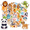 1A, variant on 35pcs-50pcs Cute Animal Stickers Funny Kids Stickers DIY Sticker Pack for Laptop Suitcase Notebook