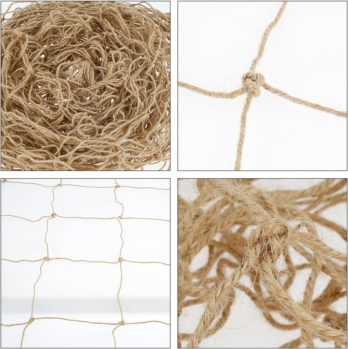 Natural Jute Trellis Netting, Heavy Duty Climbing Plant Netting, Vine Plant Netting for Garden, Plant Support Netting for Cucumber Vine Tomatoes Peas Flower Fruits Vegetables (1.7x2.5m/5.6Ft x8Ft)