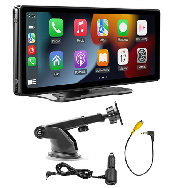 Pantalla táctil inalámbrica Carplay Maboto 9 pulgadas IPS alta claridad 1600*600 estéreo portátil para coche cámara de visión trasera navegación GPS